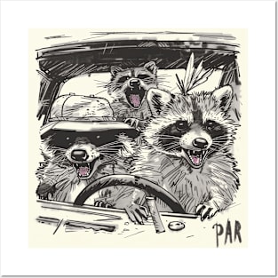 Crazy Raccoons Life Fast Eat Trash Posters and Art